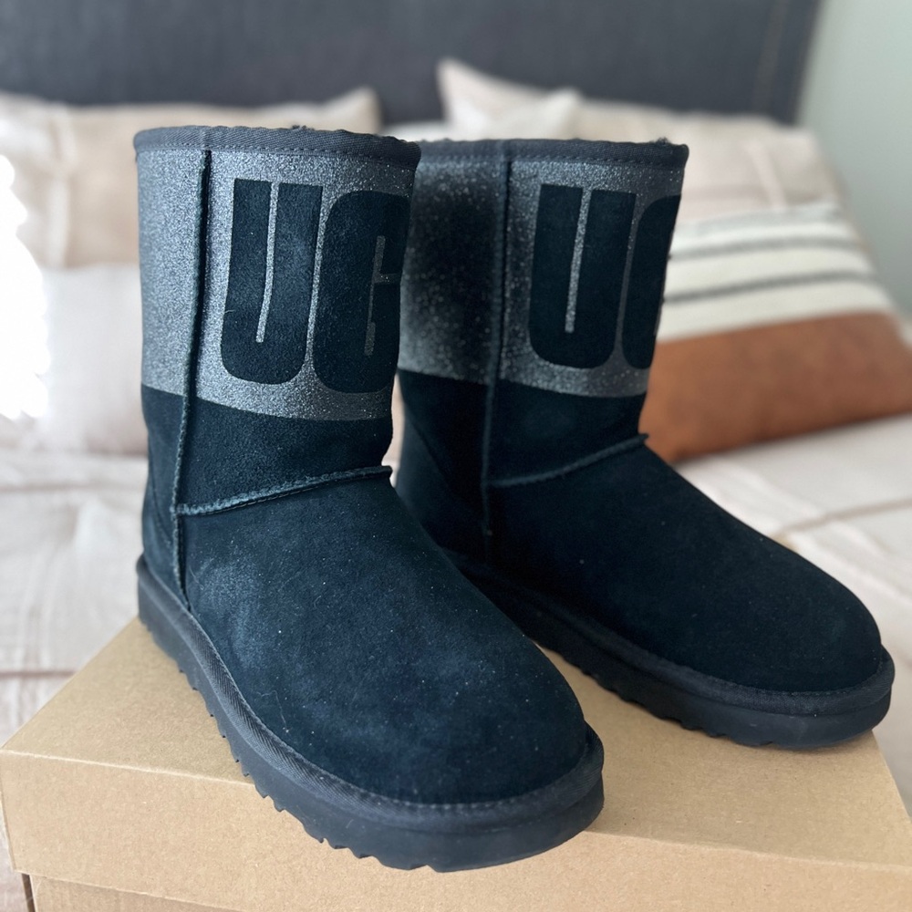UGG Black Classic Suede Boots